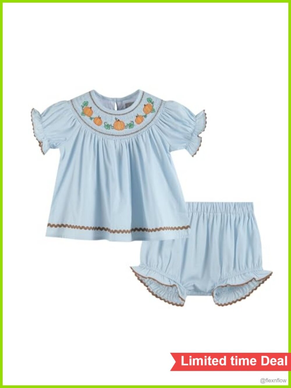 Girls Smocked Bishop Dress Bloomers Set 100% Cotton Halloween
